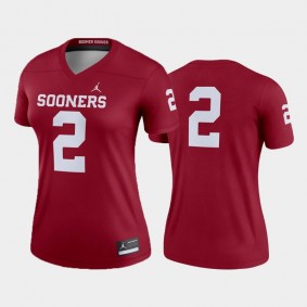 Women's Oklahoma Sooners Legend College Football #2 Jersey - Crimson