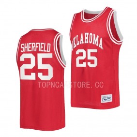 2022-23 Oklahoma Sooners Grant Sherfield Crimson Classic Jersey Retro Basketball