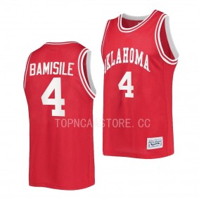 2022-23 Oklahoma Sooners Joe Bamisile Crimson Classic Jersey Retro Basketball