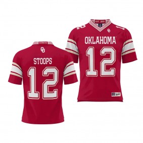 Youth Oklahoma Sooners Drake Stoops Crimson NIL Player Football Jersey