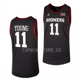 Trae Young Oklahoma Sooners Alumni Basketball Replica Jersey Anthracite